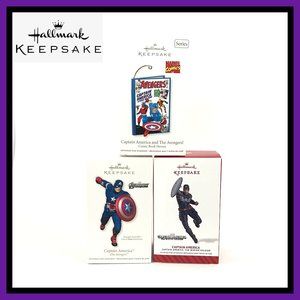 Captain America Hallmark Ornaments-NIB!